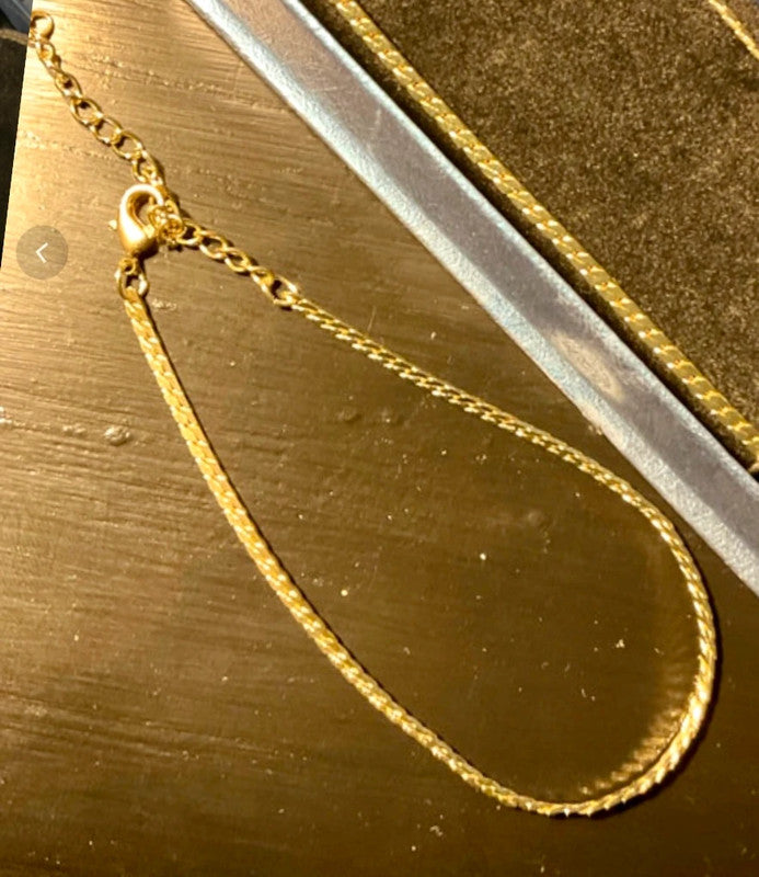 Vintage Laurence Tissier Infinity Necklace & Bracelet Set – 18ct Gold Plated