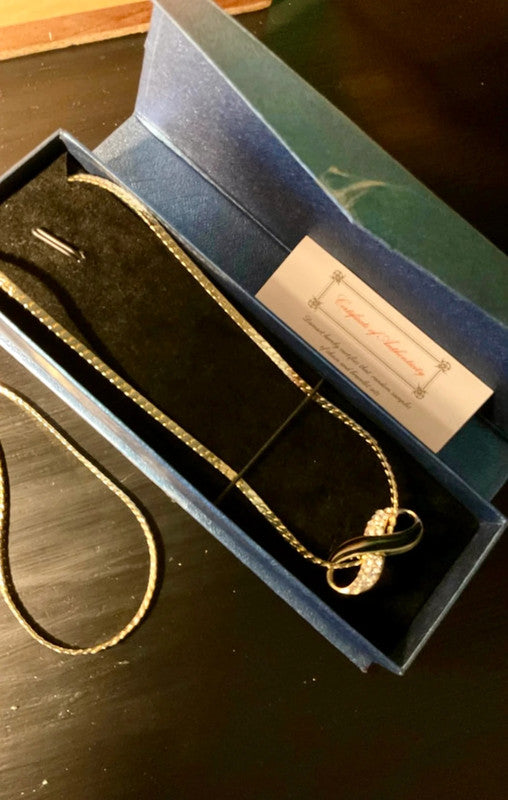 Vintage Laurence Tissier Infinity Necklace & Bracelet Set – 18ct Gold Plated