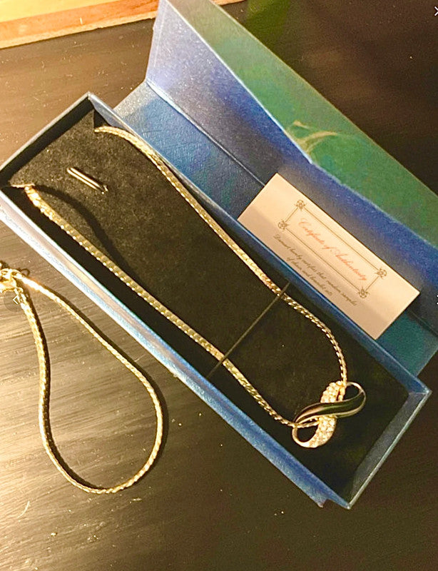 Vintage Laurence Tissier Infinity Necklace & Bracelet Set – 18ct Gold Plated