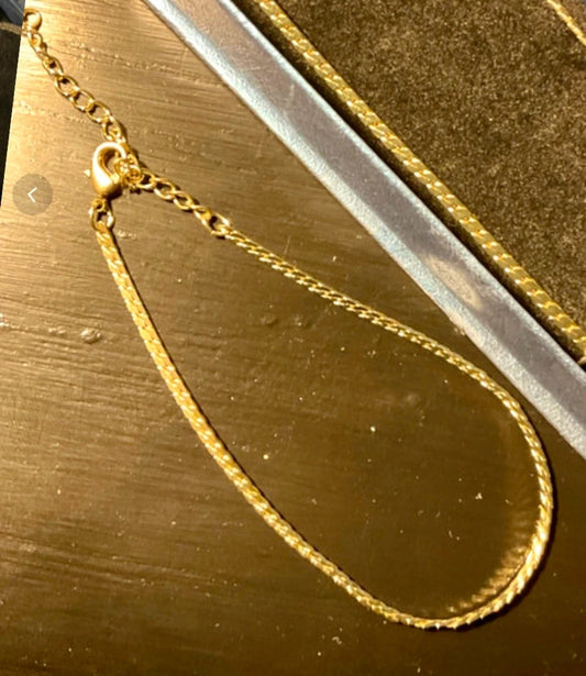Vintage Laurence Tissier Infinity Necklace & Bracelet Set – 18ct Gold Plated