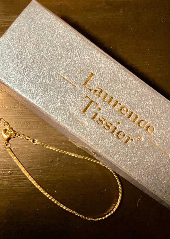 Vintage Laurence Tissier Infinity Necklace & Bracelet Set – 18ct Gold Plated
